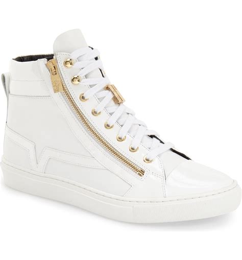 high top versace sneakers men|Versace zipped high top sneakers.